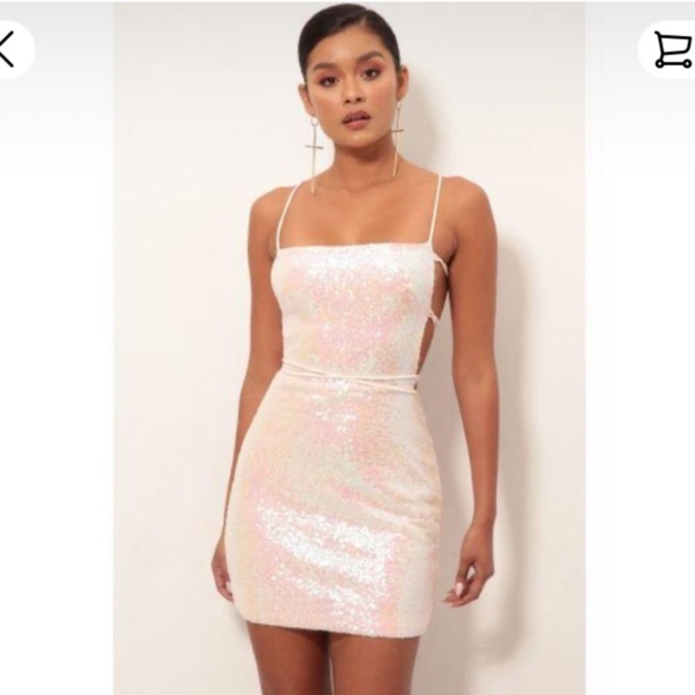 Iridescent mini dress